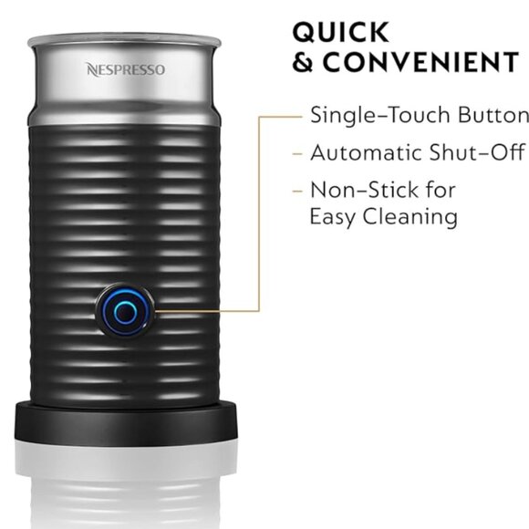 NESTLÉ NESPRESSO Aeroccino3 Milk Frother – Black, One Size - Picture 2 of 4